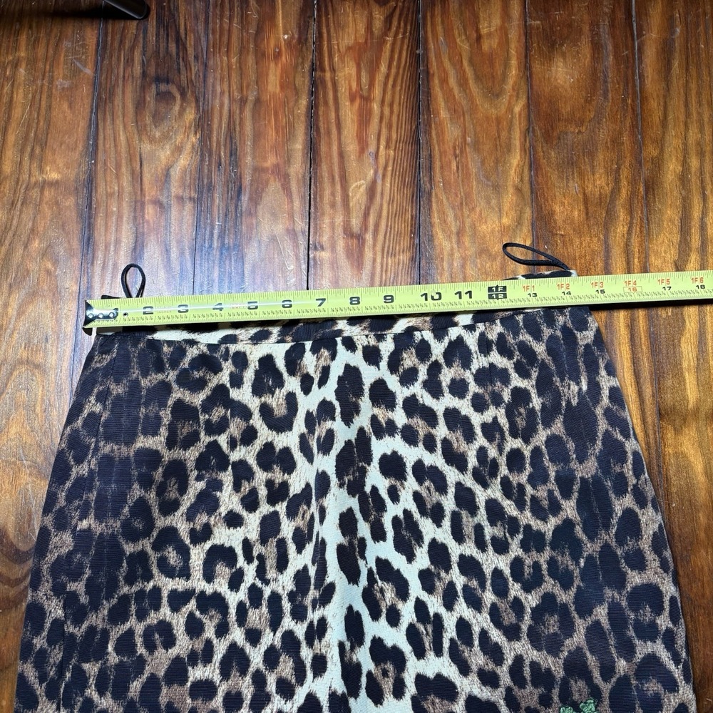 Vtg MOSCHINO Cheap and Chic Leopard Floral Embroidered Pencil Skirt Sz 8 A1574 - Picture 8 of 13